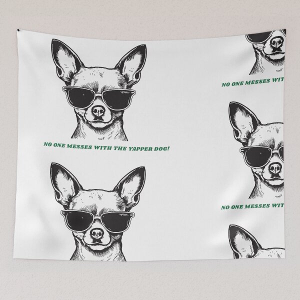 Item preview, No one messes with the yapper dog! designed and sold by JenGo Creative.