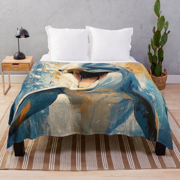 Item preview, Stunning Dolphin Painting for Home & Office designed and sold by LazyOwlStore.