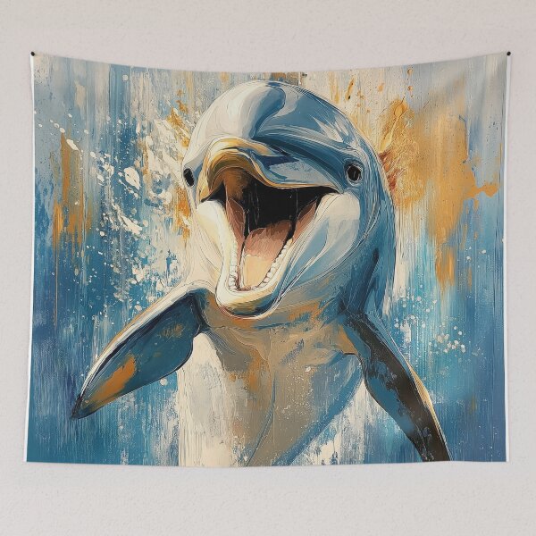 Item preview, Stunning Dolphin Painting for Home & Office designed and sold by LazyOwlStore.