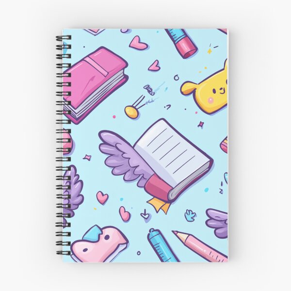 Item preview, Cute Flying Stationery Pattern – Kawaii School Supplies designed and sold by Inkora-Art.