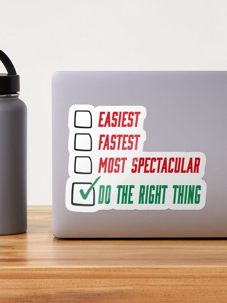 Thumbnail 1 of 3, Sticker, Do the Right Thing. designed and sold by UltraQuirky.