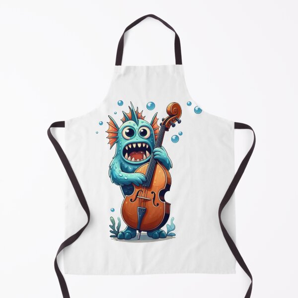 Item preview, Funny monster playing cello – Funny cartoon design designed and sold by Capus_Artwork.