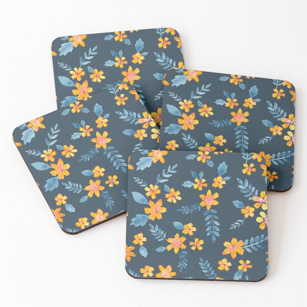 Item preview, Teal blue watercolour garden  designed and sold by FrancesPoff.