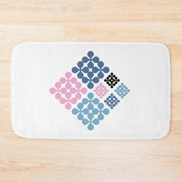Item preview, Modern Modular Geometric Pattern Blue & Pink designed and sold by BelieveG.