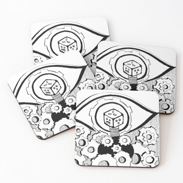 Item preview, Dice of Fate – Surreal Gear & Eye Illustration designed and sold by Pensieve-kv.
