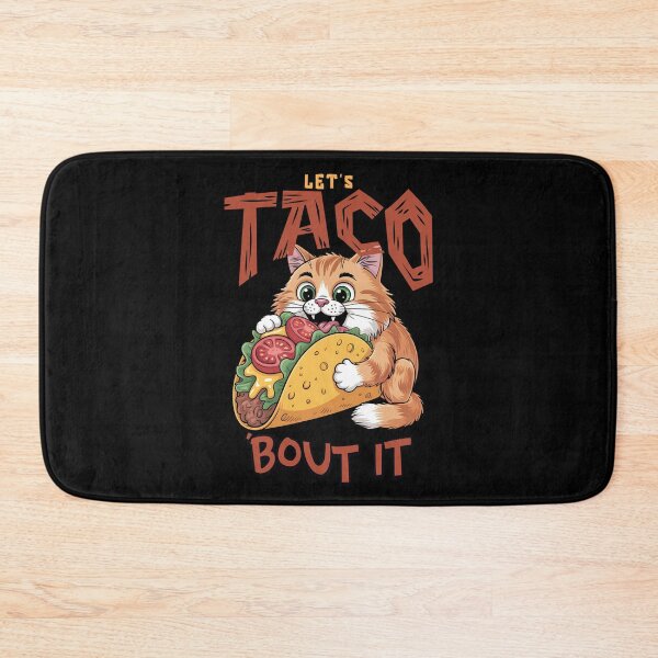 Item preview, Let’s Taco ’Bout It, Funny Cat Taco Food Pun designed and sold by Bliss Find And Design.