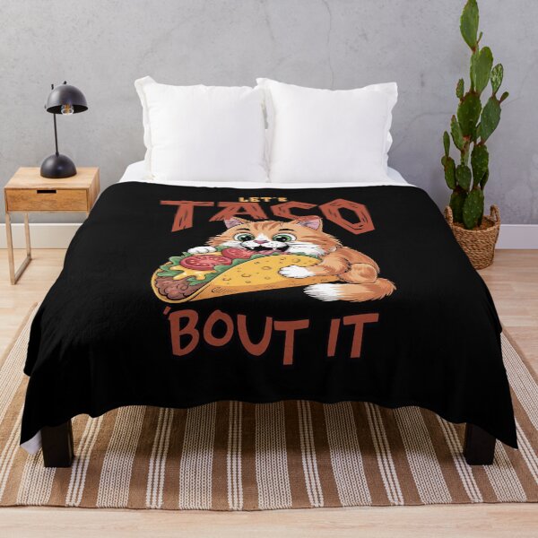 Item preview, Let’s Taco ’Bout It, Funny Cat Taco Food Pun designed and sold by Bliss Find And Design.