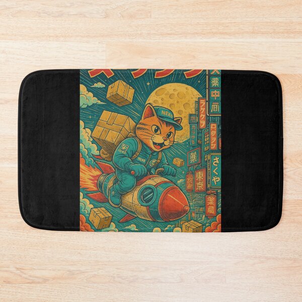 Item preview, Space Courier Cat – Retro Delivery designed and sold by YamiHaus.