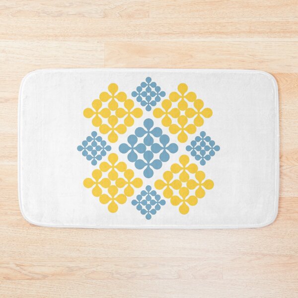 Item preview, Mid-Century Inspired Abstract Tile Art – Blue and Yellow designed and sold by BelieveG.