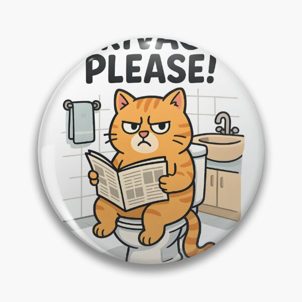 Item preview, Funny Cat Bathroom Art – “Privacy, Please! designed and sold by Uglyandcute.