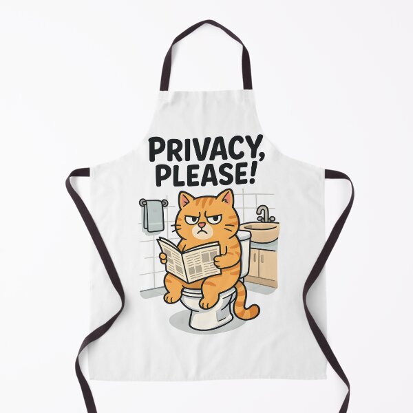 Item preview, Funny Cat Bathroom Art – “Privacy, Please! designed and sold by Uglyandcute.