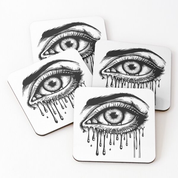 Item preview, Human Eye Crying Blood Tears Haemolacria Scary Bleeding designed and sold by inkoutninja.
