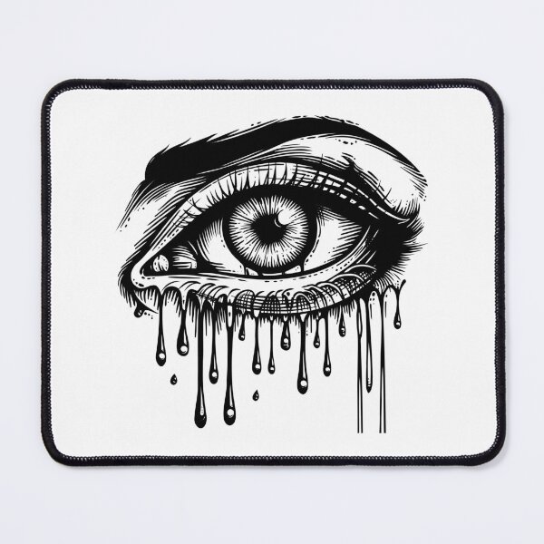 Item preview, Human Eye Crying Blood Tears Haemolacria Scary Bleeding designed and sold by inkoutninja.