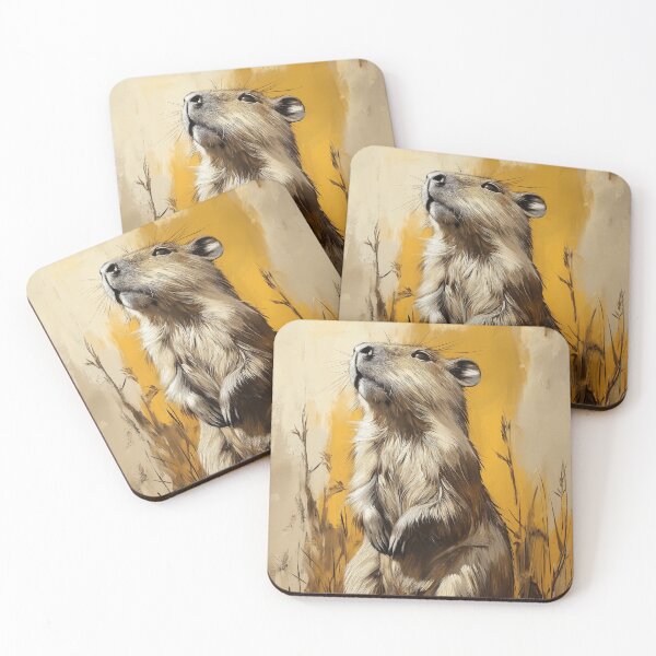 Item preview, Stunning Capybara Painting for Home & Office designed and sold by LazyOwlStore.