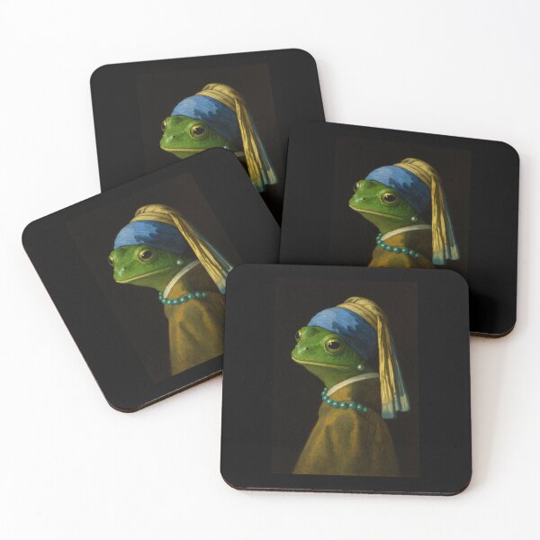 Item preview, Frog Girl Pearl Earing Painting Art Boys Girls Kids designed and sold by rafaeltto.