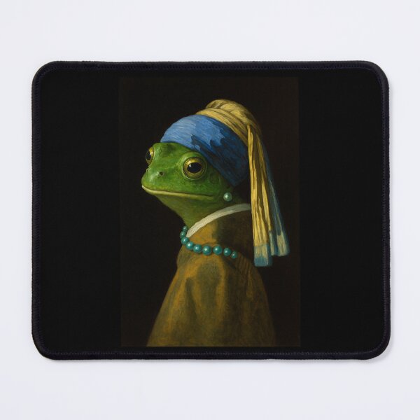 Item preview, Frog Girl Pearl Earing Painting Art Boys Girls Kids designed and sold by rafaeltto.