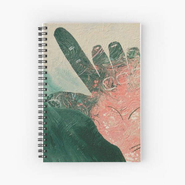 Dos por favor - salmon pink on green Spiral Notebook
