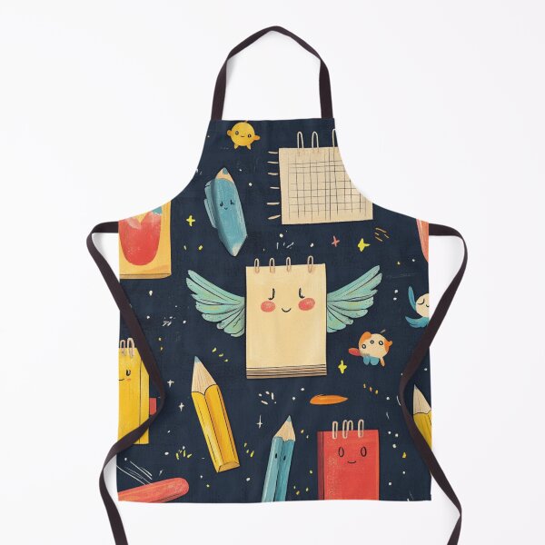 Item preview, Cute Flying Stationery Pattern – Kawaii School Supplies designed and sold by Inkora-Art.