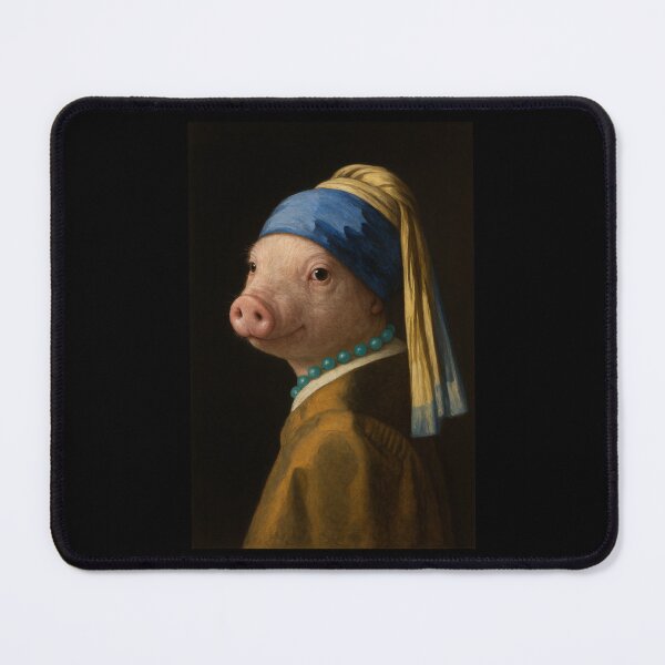 Item preview, Pig Girl Pearl Earing Painting Art Boys Girls Kids designed and sold by rafaeltto.