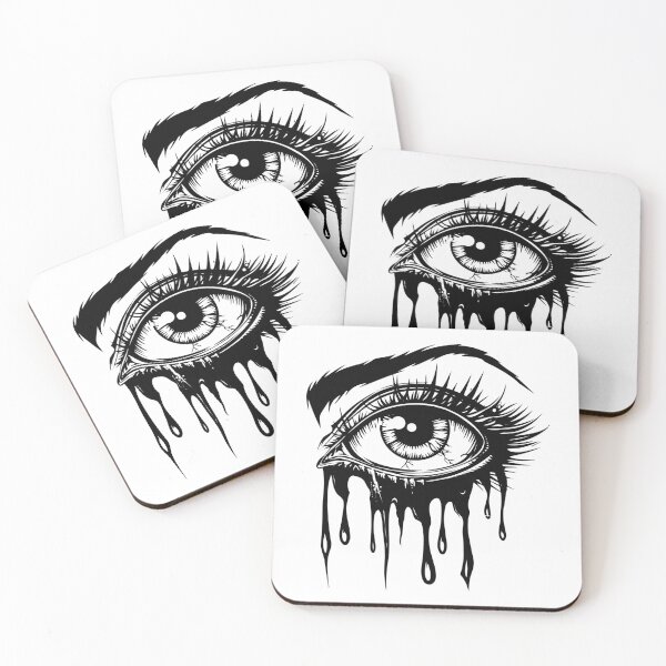 Item preview, Human Eye Crying Blood Tears Haemolacria Scary Bleeding designed and sold by inkoutninja.
