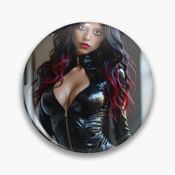 Item preview,  Sexy, Cute Little Jenna Ortega in Low Cut Latex Suit. designed and sold by Huskyyy Designs.