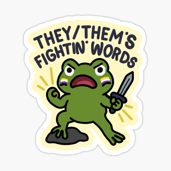 Item preview, Nonbinary Frog To Fight For Your Rights! designed and sold by Kiance.