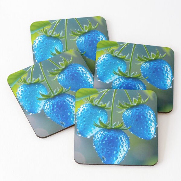 Item preview, Light Blue Strawberries Dew Drops  designed and sold by zanydoodles.