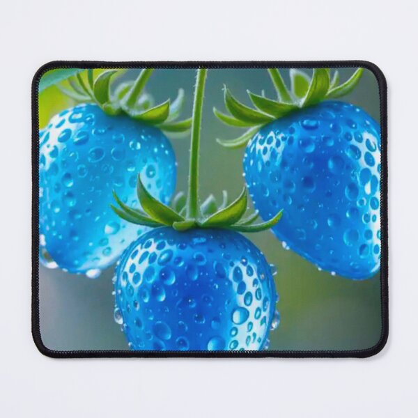 Item preview, Light Blue Strawberries Dew Drops designed and sold by zanydoodles.