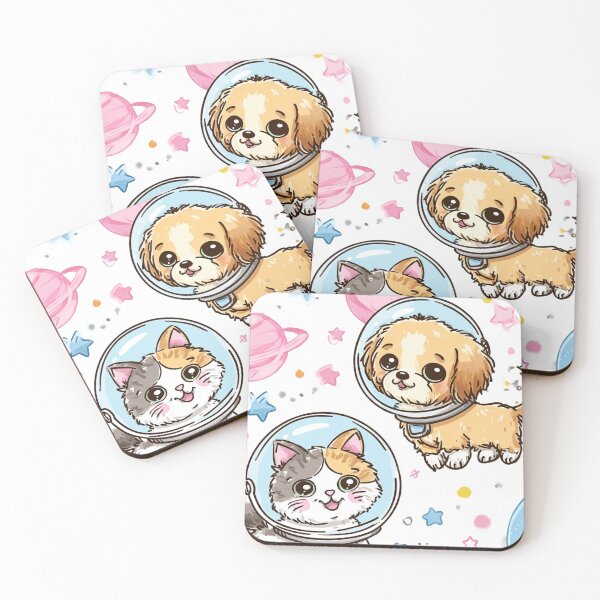 Item preview, Kitten and Puppy Astronauts designed and sold by ayshatazin.