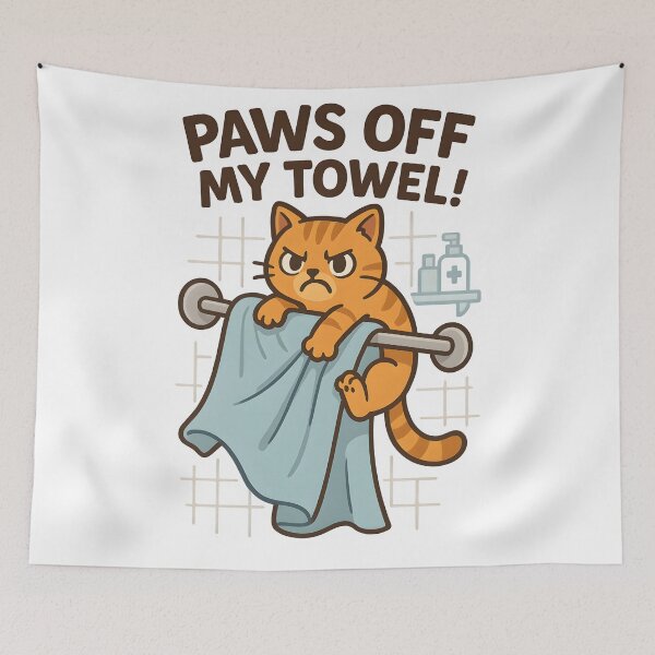 Item preview, Paws Off My Towel! designed and sold by Uglyandcute.