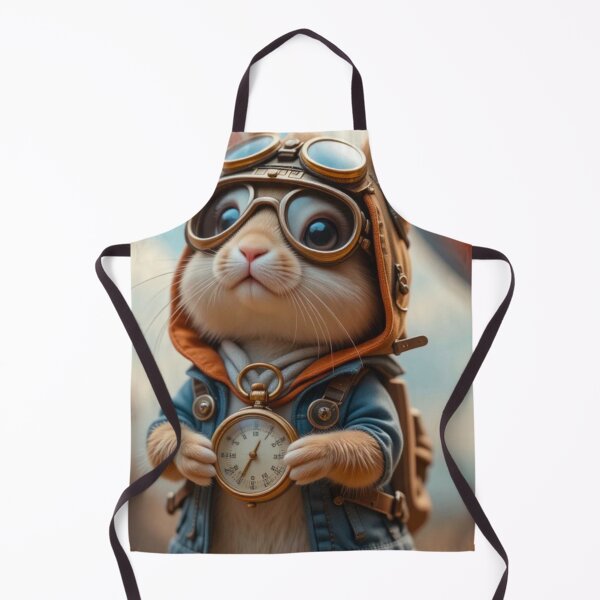 Item preview, Cute Steampunk Mouse, Mouse Motorcyclist with Denim Jacket designed and sold by zanydoodles.
