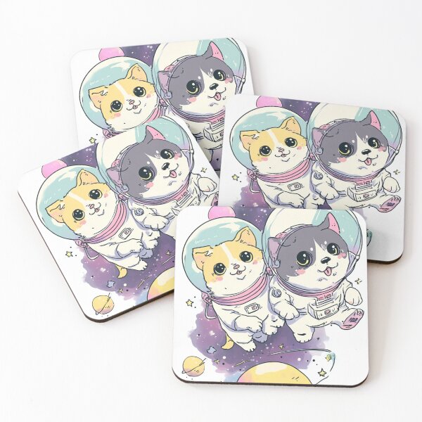 Item preview, Kitten and Puppy Astronauts designed and sold by ayshatazin.