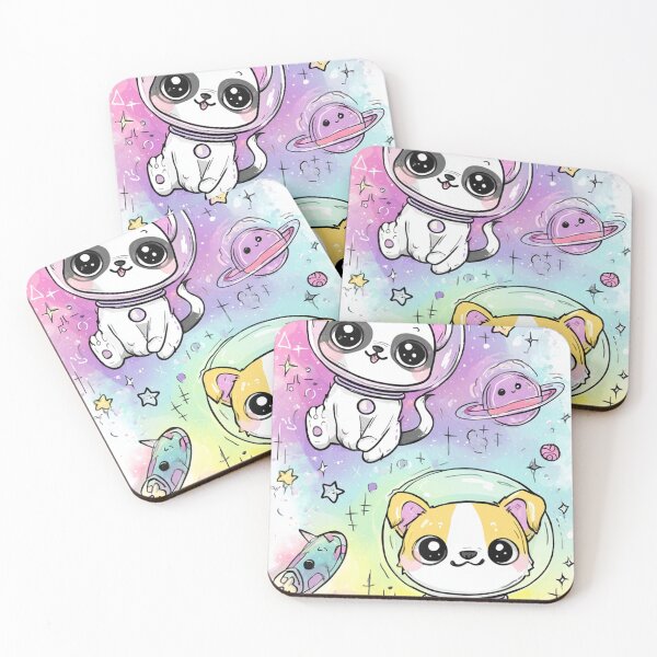 Item preview, Kitten and Puppy Astronauts designed and sold by ayshatazin.