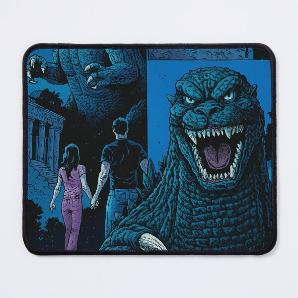 Item preview, Retro Monster Comic Art Sticker – Godzilla Style Kaiju in Vintage Comic Panel designed and sold by weirdfishes123.