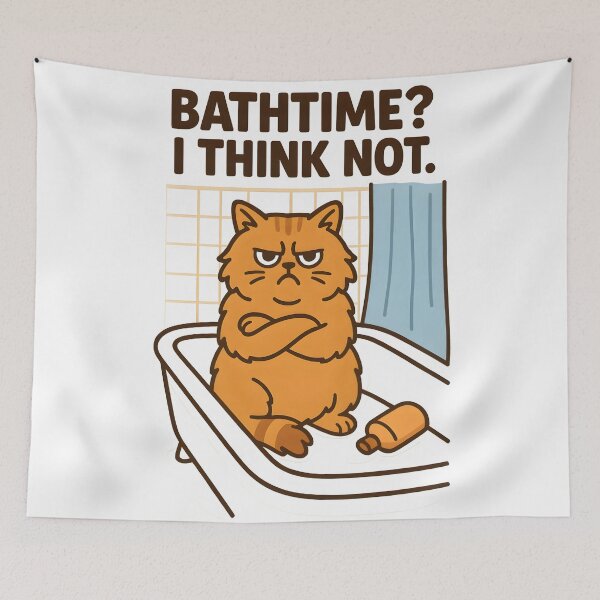 Item preview, Bathtime? I Think Not designed and sold by Uglyandcute.
