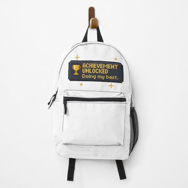 Item preview, Achievement Unlocked – Funny Pixel Gamer Quote Design (Doing My Best) designed and sold by Domci.