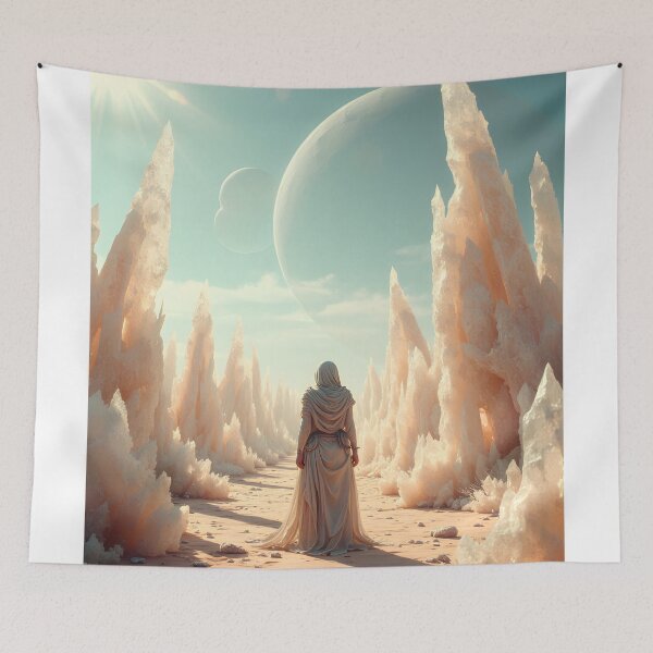 Item preview, The Wanderer Among Crystal Spires designed and sold by oanaunciuleanu.