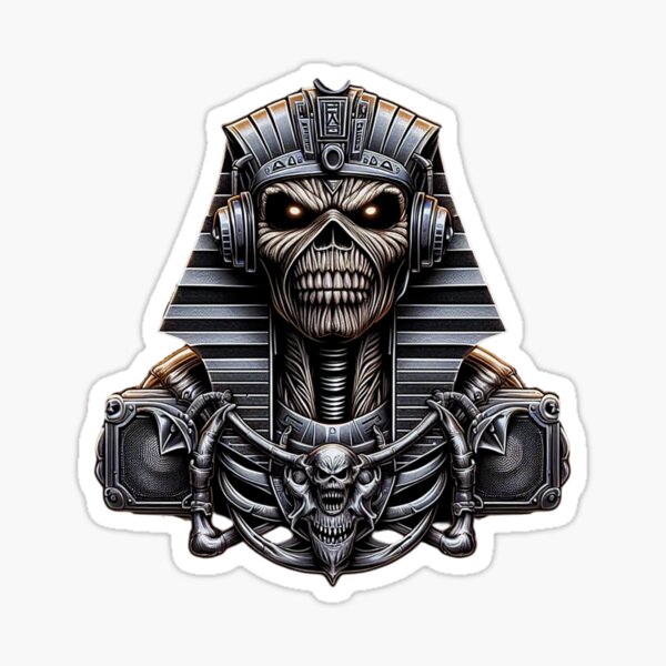 Vista previa del artículo con la obra «Arte de metal con calavera de Eddie Faraón», diseñado y vendido por DeimosArtIntl.