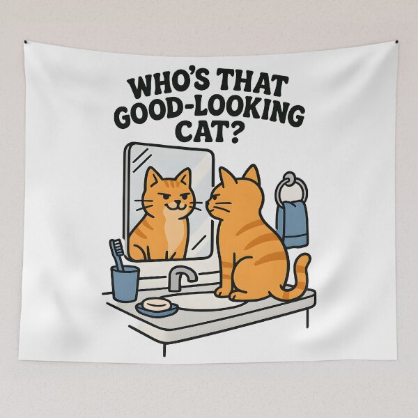 Item preview, Who’s That Good-Looking Cat? designed and sold by Uglyandcute.