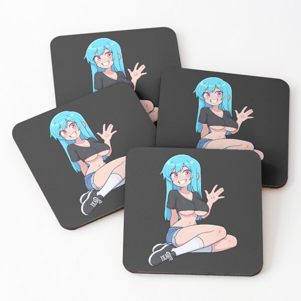 Item preview, Smiling Anime Girl Sitting & Waving – Kumi (Original Character Art) designed and sold by Kumi-dsgn.