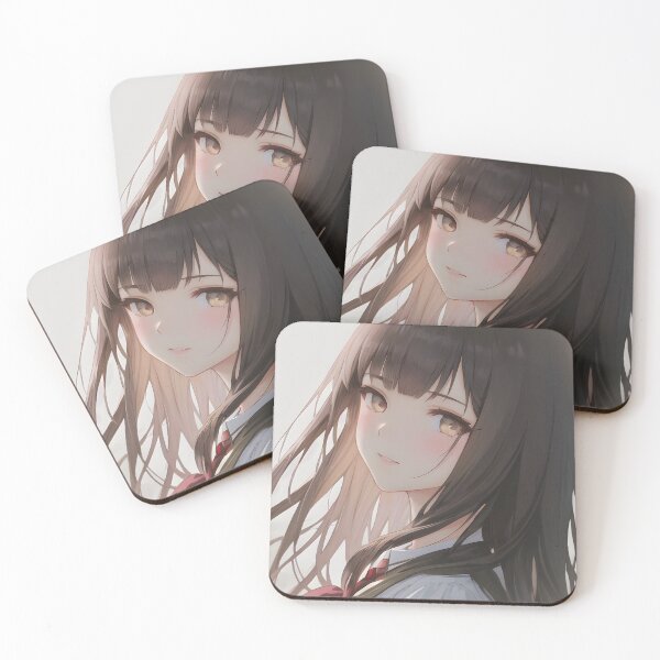 Item preview, Brunette anime waifu designed and sold by CocoArtDesigns.