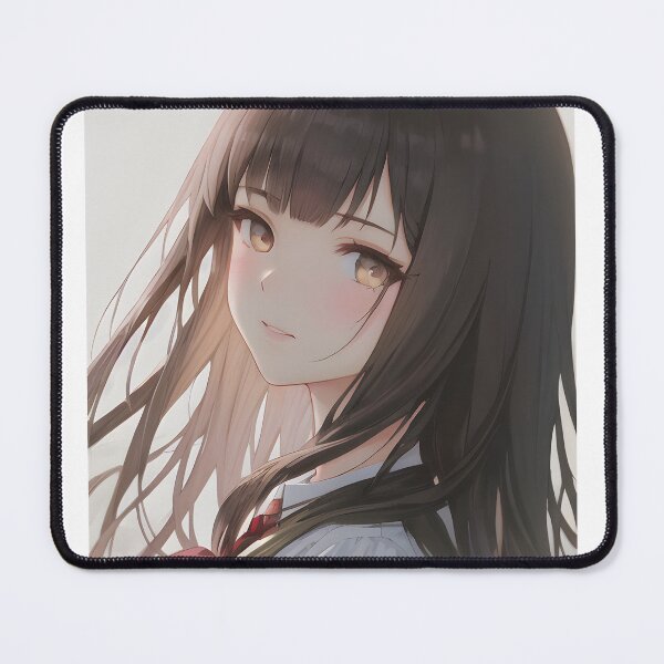 Item preview, Brunette anime waifu designed and sold by CocoArtDesigns.