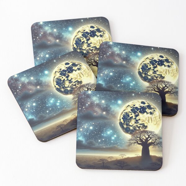 Item preview, African Baobab Tree of Life, Mystical Celestial Night Sky Art designed and sold by OandSDesigns23.