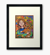 I Love My Cat Framed Print