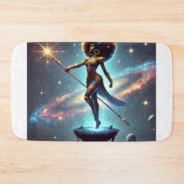 Item preview, Cosmic Warrior Goddess Art, Sci-Fi Valkyrie with Celestial Armor designed and sold by OandSDesigns23.