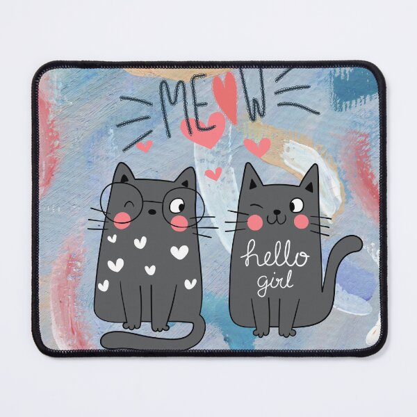 Item preview, Cute Meow Cat Duo Art designed and sold by StickAndStyle .