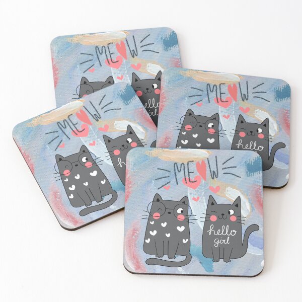 Item preview, Cute Meow Cat Duo Art designed and sold by  StickAndStyle .