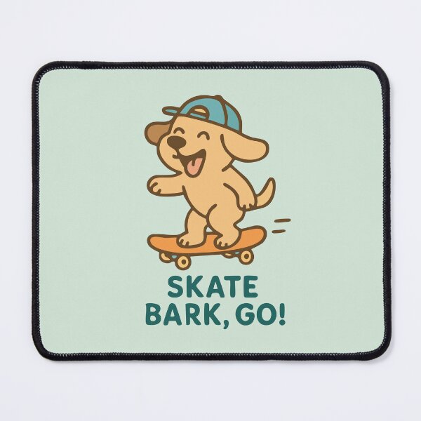 Item preview, Skate Bark Go – Cool Dog on a Skateboard designed and sold by Cuckoo Parrot.