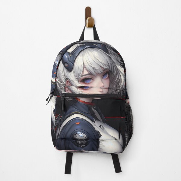 Item preview, Anime Girl Silver-Haired Cyborg Pilot with Futuristic Headgear designed and sold by GABRIELMURPHY.