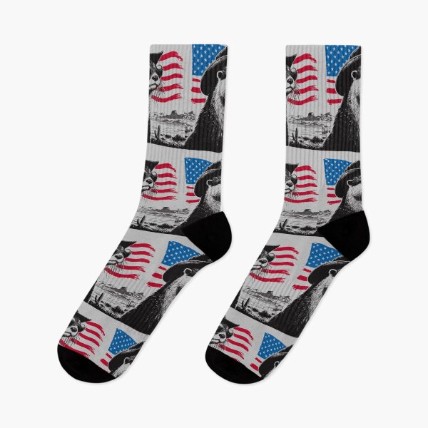 Item preview, 4th Of July Patriotic Animal Otter designed and sold by TomFrontierArt.